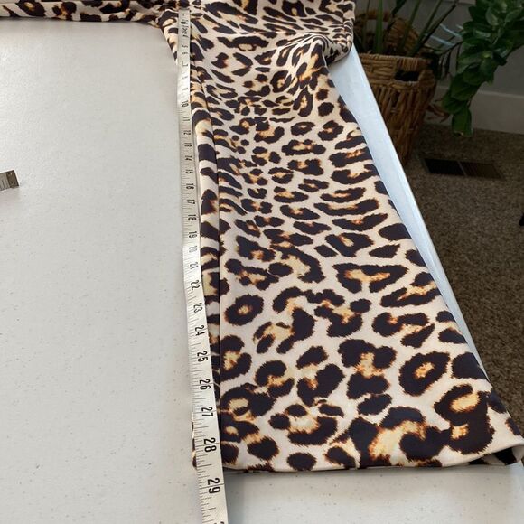 Le Superbe Cathouse High Waist Flare Ankle Pants Stretchy Animal Leopard Print - Picture 13 of 16